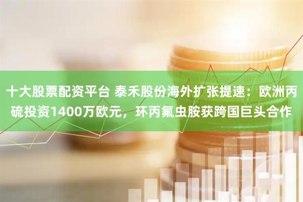 十大股票配资平台 泰禾股份海外扩张提速：欧洲丙硫投资1400万欧元，环丙氟虫胺获跨国巨头合作